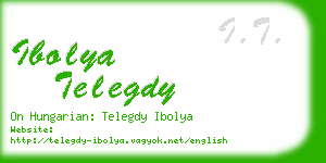 ibolya telegdy business card